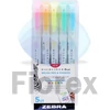 Kép 1/3 - Ecsetirón készlet, kétvégű ZEBRA "Mildliner Fluorescent", 5 szín