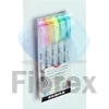 Kép 2/3 - Ecsetirón készlet, kétvégű ZEBRA "Mildliner Fluorescent", 5 szín