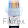 Kép 1/3 - Ecsetirón készlet, kétvégű ZEBRA "Mildliner Warm", 5 szín