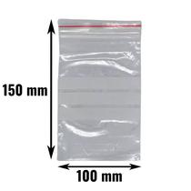 Simítózáras tasak írható 100x150mm
