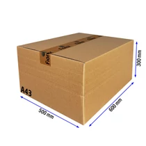 Kartondoboz, A43, 600x500x300 mm TF doboz Kartondoboz, A43, 600x500x300 mm TF doboz