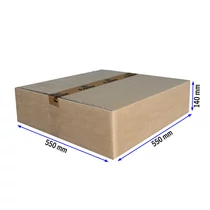 550x550x140mm 2.61 BC, 5 rétegű Hullámkarton doboz