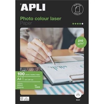 Fotópapír, lézer, A4, 210 g, fényes, kétoldalas, APLI "Premium Laser" - 100 lap