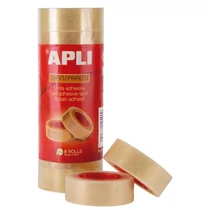 Ragasztószalag, 19 mm x 33 m, APLI "Transparent", átlátszó - 8db