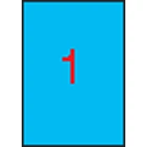 Etikett, 210x297 mm, színes, APLI, kék, 100 etikett/csomag