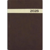 Naptár, tervező, A5, napi, DAYLINER, "The Boss", barna