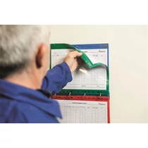 Lefűzhető tasak, mágneses, kétoldalas, fekvő, A4, DJOIS, kék - 5db