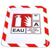 Infokeret, öntapadós háttal, A4, DJOIS "Magneto Safety", piros-fehér - 2db