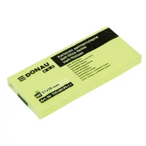 Öntapadó jegyzettömb, 38x51mm, 3x100 lap, DONAU "ECO", sárga