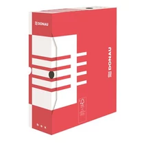 Archiválódoboz, A4, 100 mm, karton, DONAU, piros