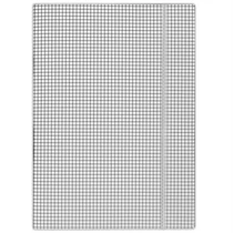 Gumis mappa, karton, A4, kockás, DONAU, fehér