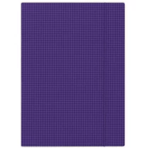 Gumis mappa, karton, A4, kockás, DONAU, kék