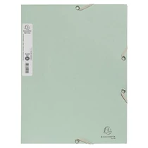 Gumis mappa, prespán, A4, 15 mm, EXACOMPTA, "Autentik", zsálya