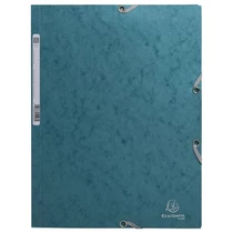 Gumis mappa, prespán, A4, EXACOMPTA "Skandi", nyugodt kék