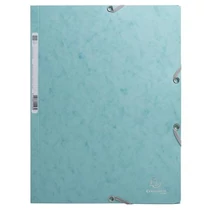 Gumis mappa, prespán, A4, EXACOMPTA "Skandi", jégkék