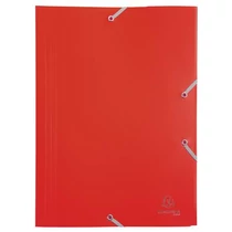 Gumis mappa, PP, A4, EXACOMPTA "Opaque", piros