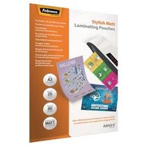 Meleglamináló fólia, 80 mikron, A3, matt, FELLOWES, "Admire Stylish" - 25db