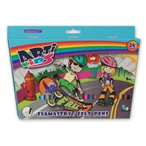 Filctoll készlet, GRANIT Arti Kids, 24 különböző szín