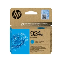 4K0U7NE Tintapatron Officejet Pro 8120e, 8130e nyomtatókhoz, HP 924 EvoMore, cián, 800 oldal