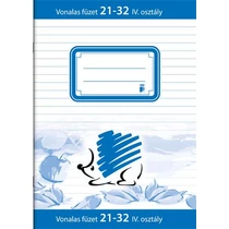 Füzet, tűzött, A5, vonalas, 32 lap, 4. osztály, ICO "Süni"