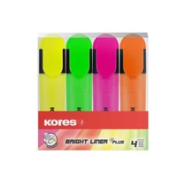 Szövegkiemelő készlet, 0,5-5 mm, KORES, 4 különböző szín - 4db