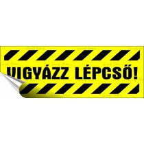 Információs matrica, 14x5 cm, "Vigyázz lépcső!"