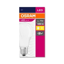 LED izzó, E27, gömb, A60, 10W, 1055lm, 2700K (MF), OSRAM "Value"