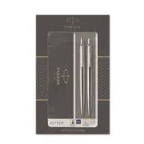 Golyóstoll és nyomósirón szett, díszdoboz, rozsdamentes acél tolltest, PARKER "Royal Jotter", kék Golyóstoll és nyomósirón szett, díszdoboz, rozsdamentes acél tolltest, PARKER "Royal Jotter", kék
