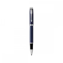 Rollertoll, 0,5 mm, ezüst színű klip, kék tolltest, PARKER