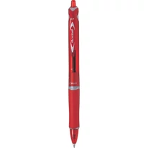 Golyóstoll, 0,25 mm, nyomógombos, PILOT "Acroball", piros