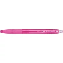 Golyóstoll, 0,22 mm, nyomógombos, PILOT "Super Grip G", rózsaszín