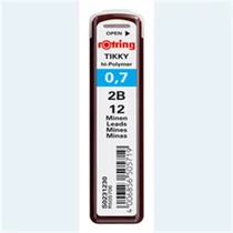 Grafitbél, 2B, 0,7 mm, ROTRING - 12db