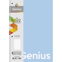 Spirálfüzet, A4, vonalas, 80 lap, PP borító, SHKOLYARYK "Genius Pastel", vegyes