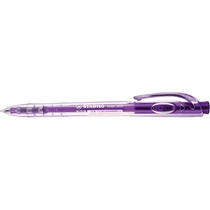 Golyóstoll, 0,38 mm, nyomógombos, STABILO "Liner 308", lila