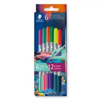 Rostirón készlet, 1/3 mm, kétvégű, kimosható, STAEDTLER® "3280", Multiverzum 1, 6 különböző szín