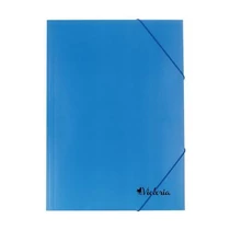 Gumis mappa, karton, A4, VICTORIA OFFICE, kék