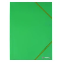 Gumis mappa, 15 mm, PP, A4, VICTORIA OFFICE, zöld