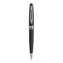 Golyóstoll, 0,7 mm, matt fekete tolltest, ezüst klip, WATERMAN "Expert III", kék
