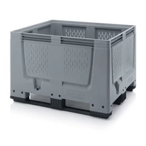 Műanyag konténer perforált 3 talpas  100x120x79 BBO 1210K