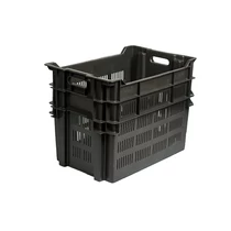 Műanyag rekesz, EV45, 60x40x45 - Fekete