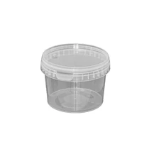 Műanyag kerek vödör, víztiszta  (fül nélkül) 500ml - fedél nélkül Műanyag kerek vödör, víztiszta  (fül nélkül) 500ml - fedél nélkül