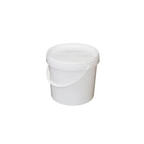Műanyag kerek vödör, Fehér, 1 liter - fedél nélkül Műanyag kerek vödör, Fehér, 1 liter - fedél nélkül