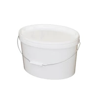 Műanyag ovális vödör, fehér, 17 liter