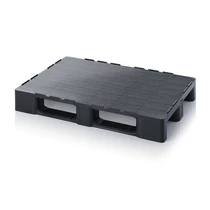 Műanyag raklap 80x120 R1208, zárt, fekete Műanyag raklap 80x120 R1208, zárt, fekete
