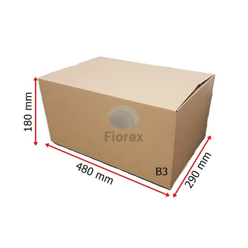B3 480x290x180 mm 31BC, 5 rétegű Hullámkarton doboz
