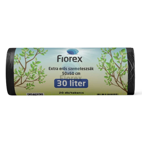 Szemeteszsák extra erős, 30 literes 500x600x0,02 mm - 20 db/tekercs 