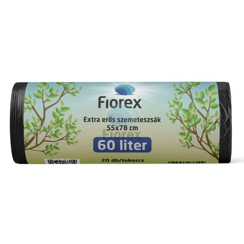 Szemeteszsák extra erős, 60 literes 550x780x0,025 mm - 20 db/tekercs