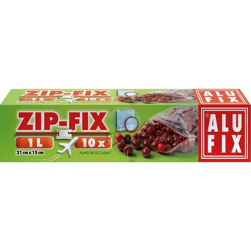Cipzáras zacskó, 1 l, ALUFIX "Zipp Fix" - 10db