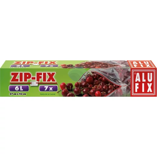 Cipzáras zacskó, 6 l, ALUFIX "Zipp Fix" - 7db