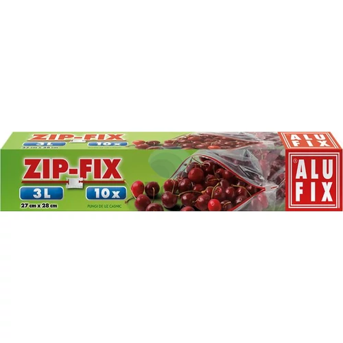 Cipzáras zacskó, 3 l, ALUFIX "Zipp Fix" - 10db